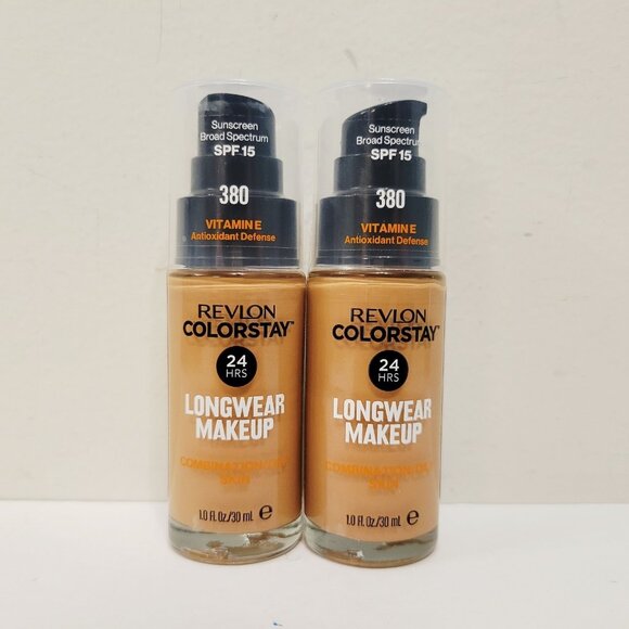 2 Revlon ColorStay Foundation Combination/Oily Matte finish 380 Rich Ginger - Picture 1 of 3
